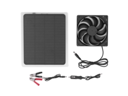 Ventilador Solar Portátil 5w 5v Económico para Camping Caravana Galinheiro