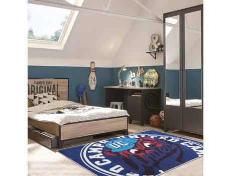 Tapete CAMPS (160 x 230 - Poliéster - Azul)