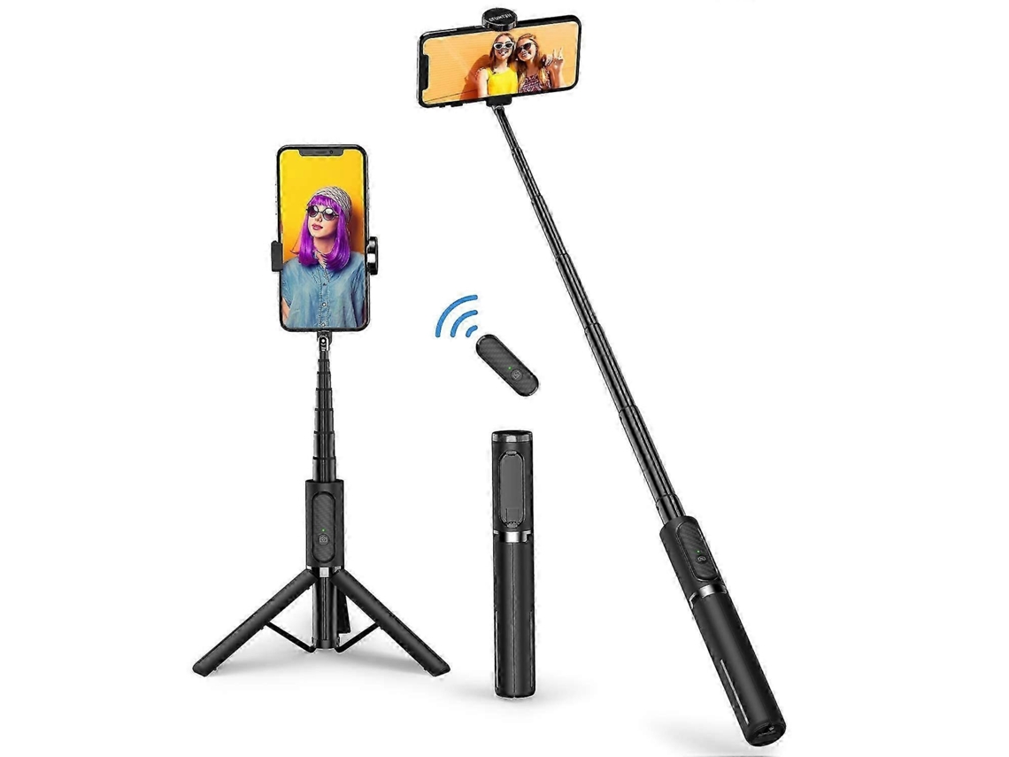 Lurelia Tripé Para Selfie Bluetooth, Com Controlo Remoto, Extensível, Até 8,7 Cm, Para Telemóvel, Em Liga De Alumínio