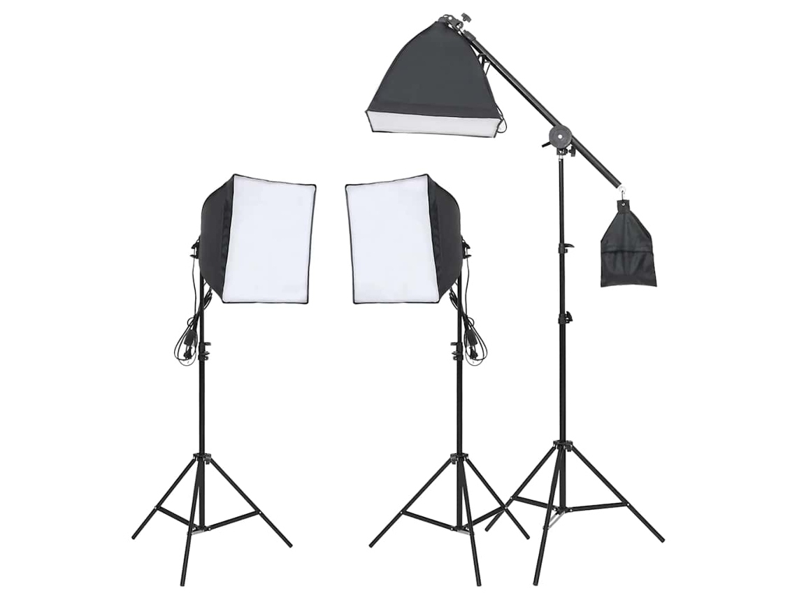 Vidaxl Conjunto De Iluminação Para Estúdio Com Tripé E Softbox