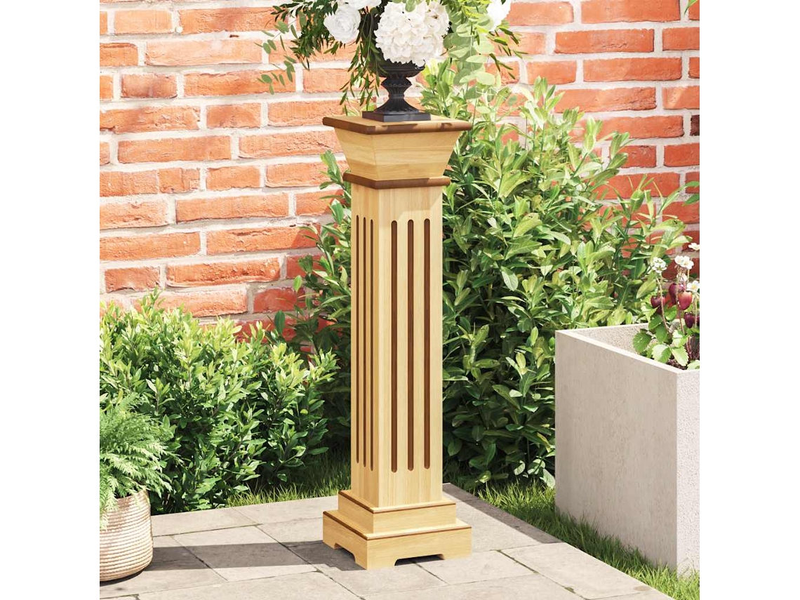Vidaxl Suporte P/ Plantas Pilar Quadrado 17x17x66 Cm Mdf Madeira Clara