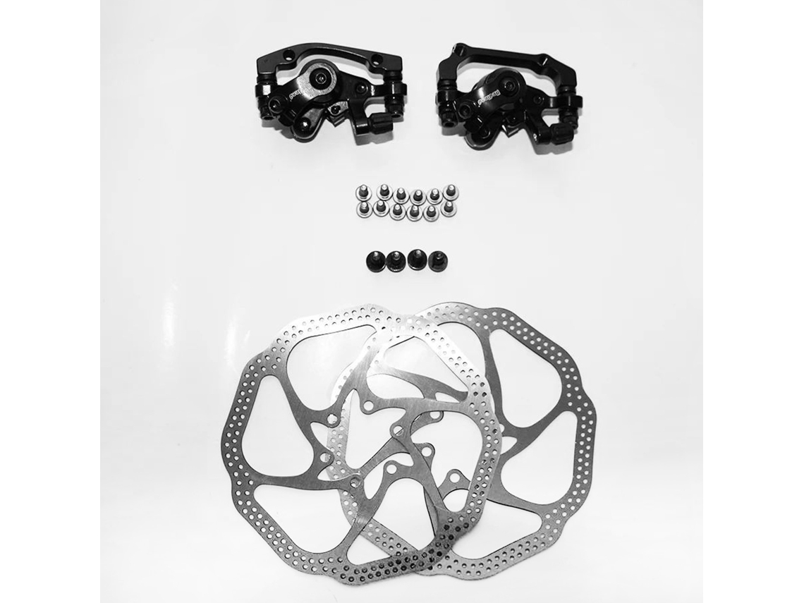 KIT de Freio a Disco Mali com caliper dianteiro e traseiro e rotor 160mm para mountain bike e estrada