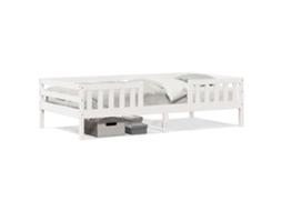 Bed Frame, Bed Frames Vidaxl Branco Madeira De Pinho (90 X 200 Cm)