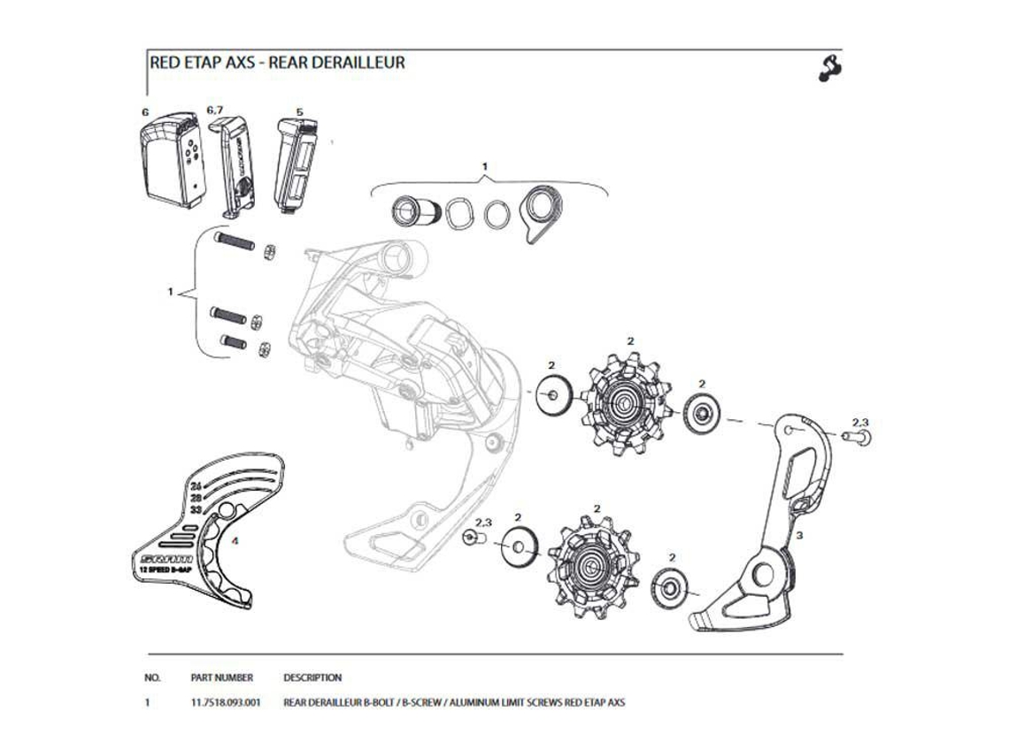 Sram Bolt/screws Kit For Red Etap Axs