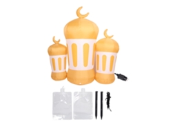 Laxiscreed Decoração Inflável Muslim Outdoor Com Led Ip44 À Prova D'água, 5,1 Pés, Com Compressor Eu