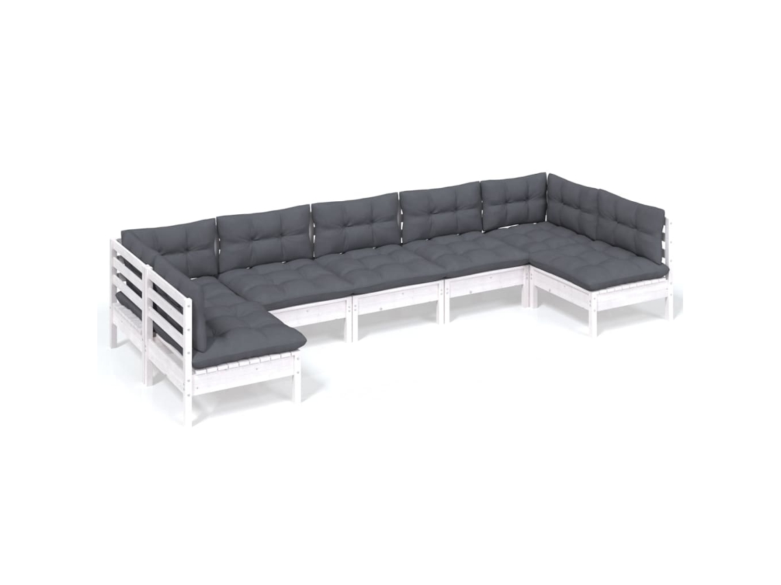 Garden Lounge Set, Garden Lounge Sets Vidaxl Branco Madeira De Pinho (n/a)