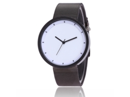 Relógio de pulso Zhoulianfa Simple and Modern Alloy Mesh Quartz para homens e mulheres, branco