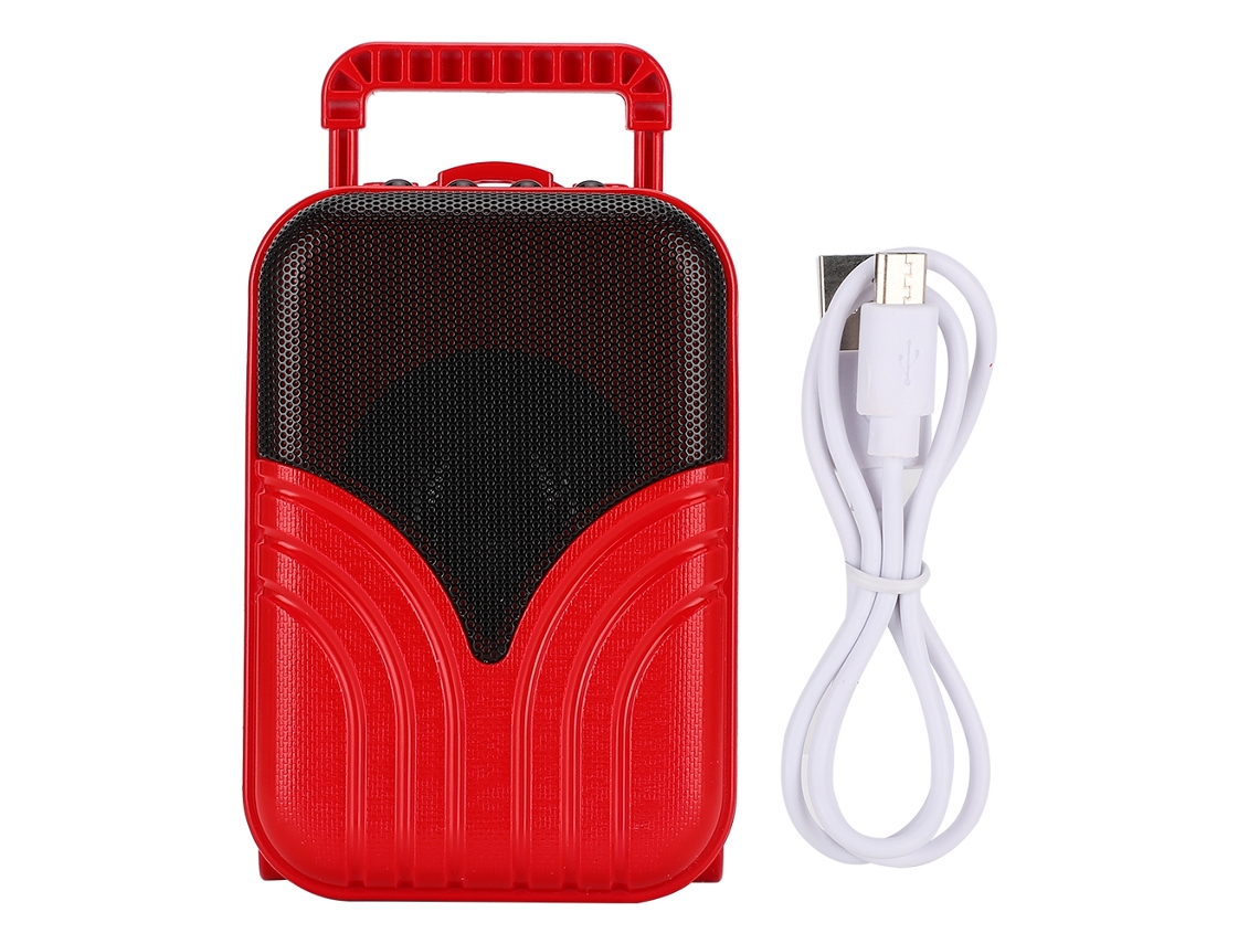 Mini reprodutor de música portátil bluetooth com case de papel vermelho | S/MARCA