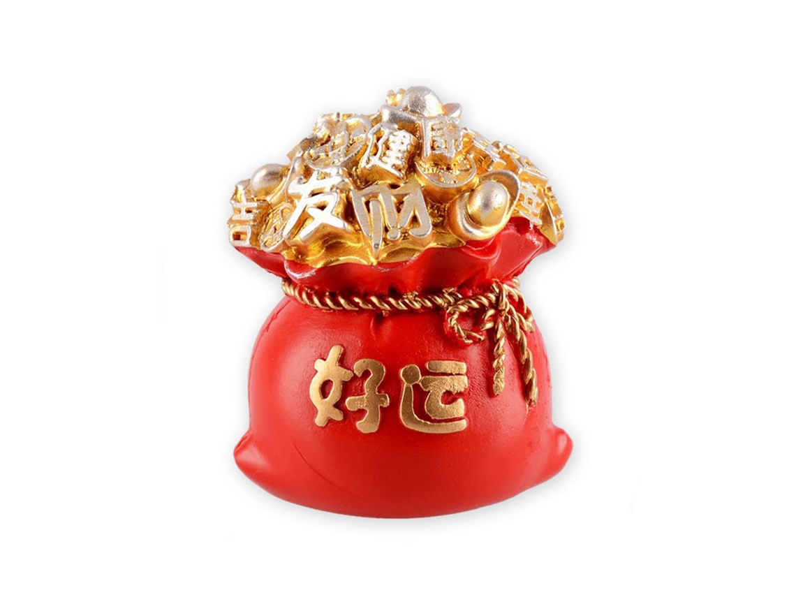 Bolsa de Dinheiro Prateada Ornamento Festivo LAXISCREED