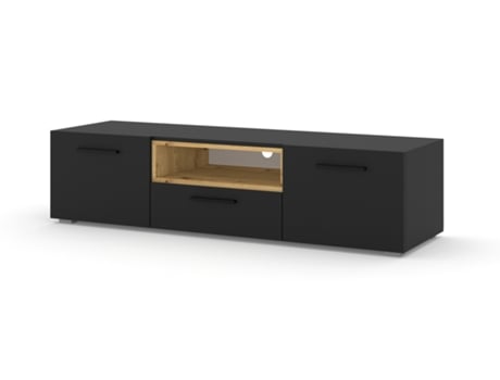 Móvel de TV AKL FURNITURE PRIVATE Anette (Preto - Madeira engenheirada - 151x43x37 cm)