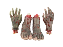 4 Peças de Partes Do Corpo de Halloween para Decorações de Halloween ALLINLESS