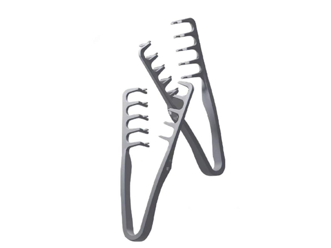 Pente de Modelagem com Dentes Largos e Macios, Pente de Modelagem com Textura Macia, Pente para Franja MDUG (conjunto Prateado de 2 Peças)