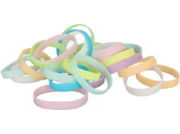 Conjunto de 24 Pulseiras de Silicone Coloridas e Elásticas, Confortáveis para Usar em Festas. SFUSHOS