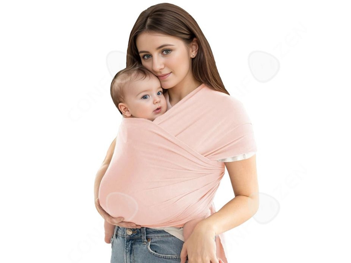 C Baby Strap Bib com Capacidade de Carga de 20 Kg, Mochila Frontal com Alça de Ombro, Cintura Rosa Respirável Macia AOZORZ
