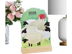 Planejador Diário Divertido Em Papel Grosso, Calendário De Mesa 2026, De Para Festas, Ano Novo, Casa, Escola