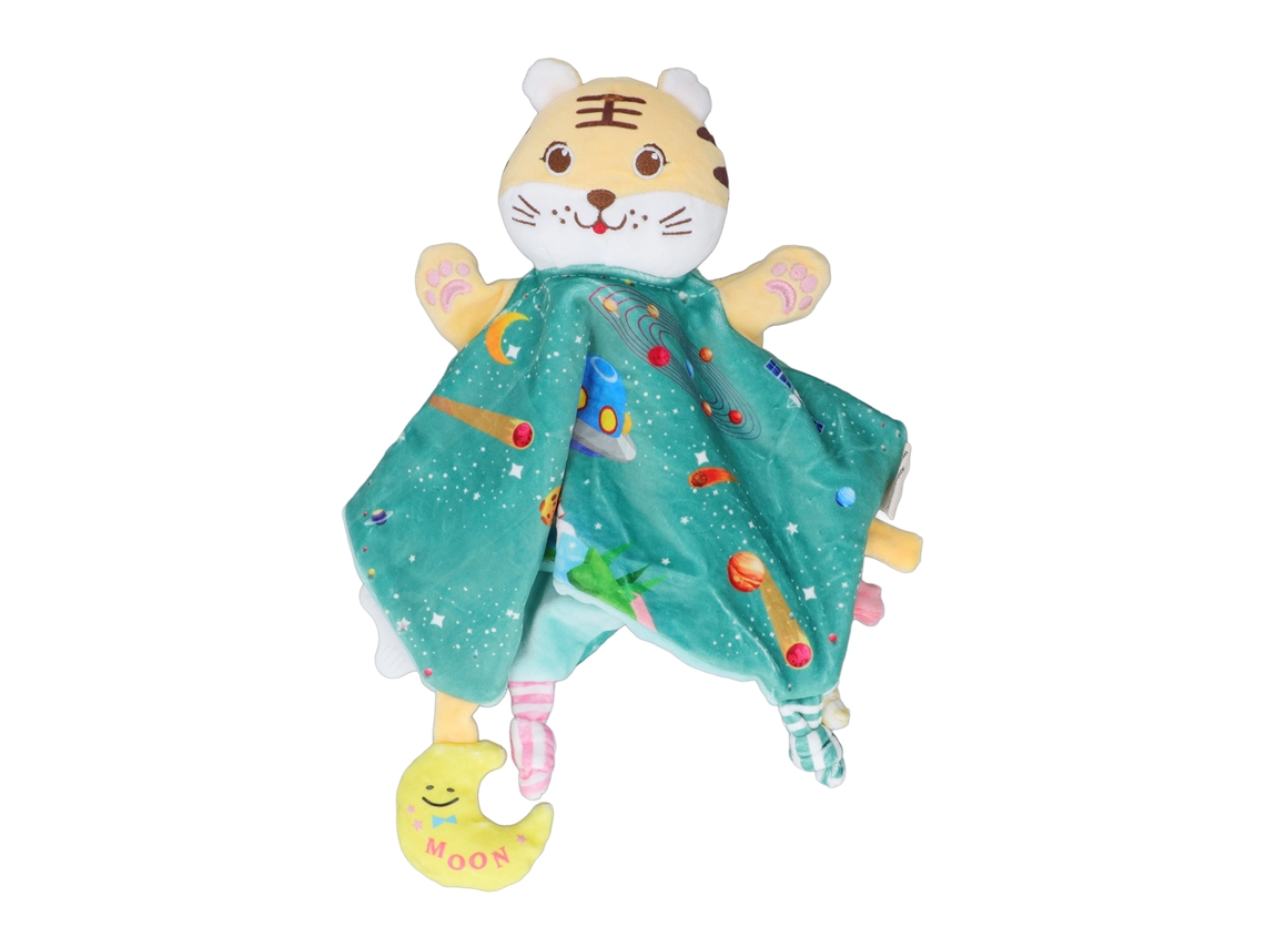 Mali cobertor de Segurança de Tigre Pelúcia Macia Brinquedo Presente Aniversário Verde