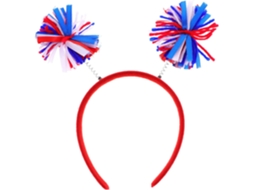 Faixa De Cabelo Patriótica De Lã Nas Cores Vermelha, Branca E Azul, Acessório Elegante.