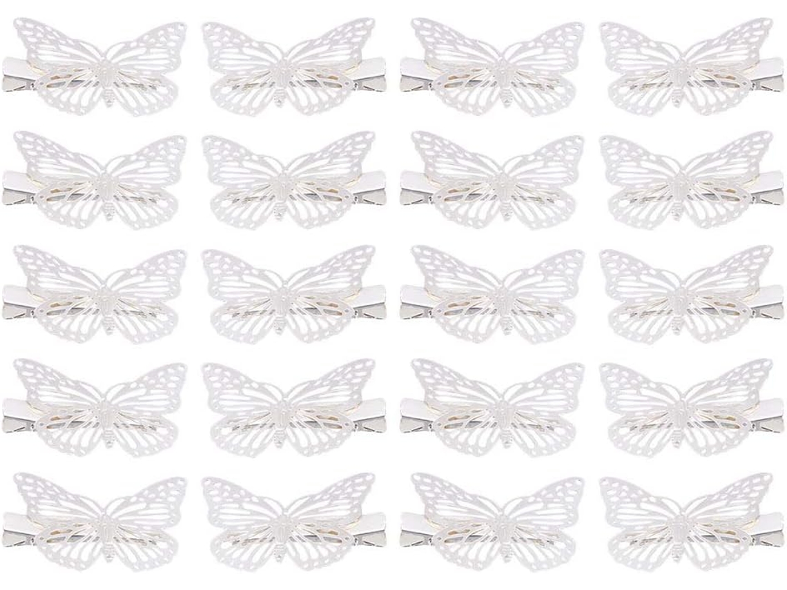 Presilhas de cabelo douradas, fáceis de usar, conjunto com 20 unidades, design elegante e padrão 3D.