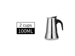 Cafeteira 100ml 15x11x9.3-pote Moka De Aço Inoxidável Panela De Café Com Leite Cafeteira Expresso Máquina De Café Italiana Coador*