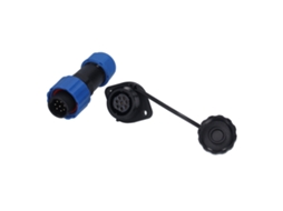 Laxiscreed Conector Avião Impermeável Ip68 Com Flange, 8 Pinos, 250v 5a