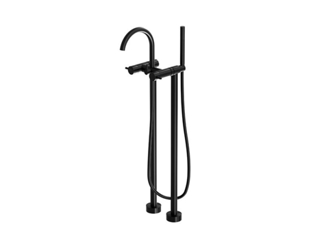 STEINBERG Serie 100 Freistehende Wanne / Brause-Armatur Chrom Cor: Preto Mate