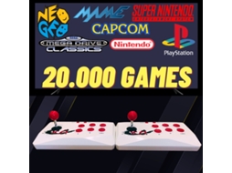 Console Premium Com 20.000 Jogos Com Dois Controles Sem Fio Branco