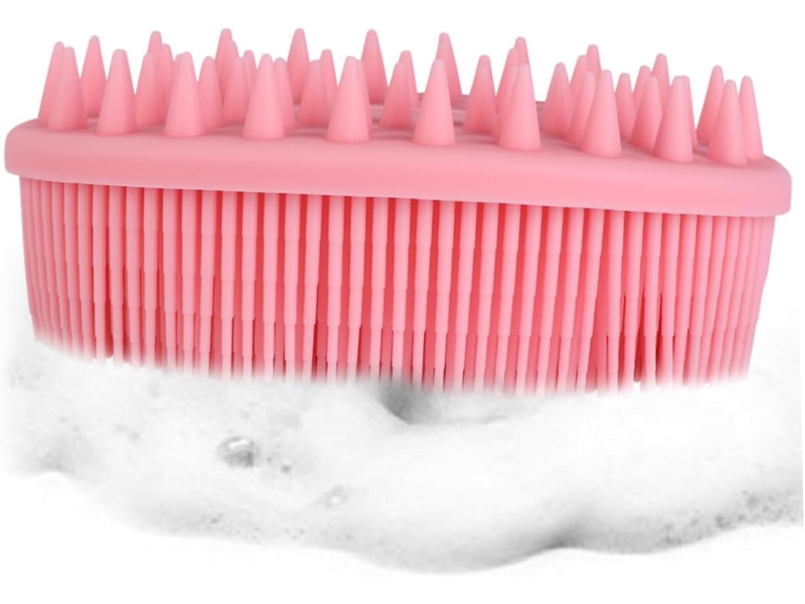 Conjunto De 2 Escovas Silicone Para Banho, Ideais Para Limpeza E Massagem Portátil No Chuveiro