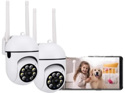 Câmera de Vigilância Ptz Sem Fio de 5mp com Wi fi Ip e Rastreamento. SFUSHOS (1/2/3/4 Unidades)