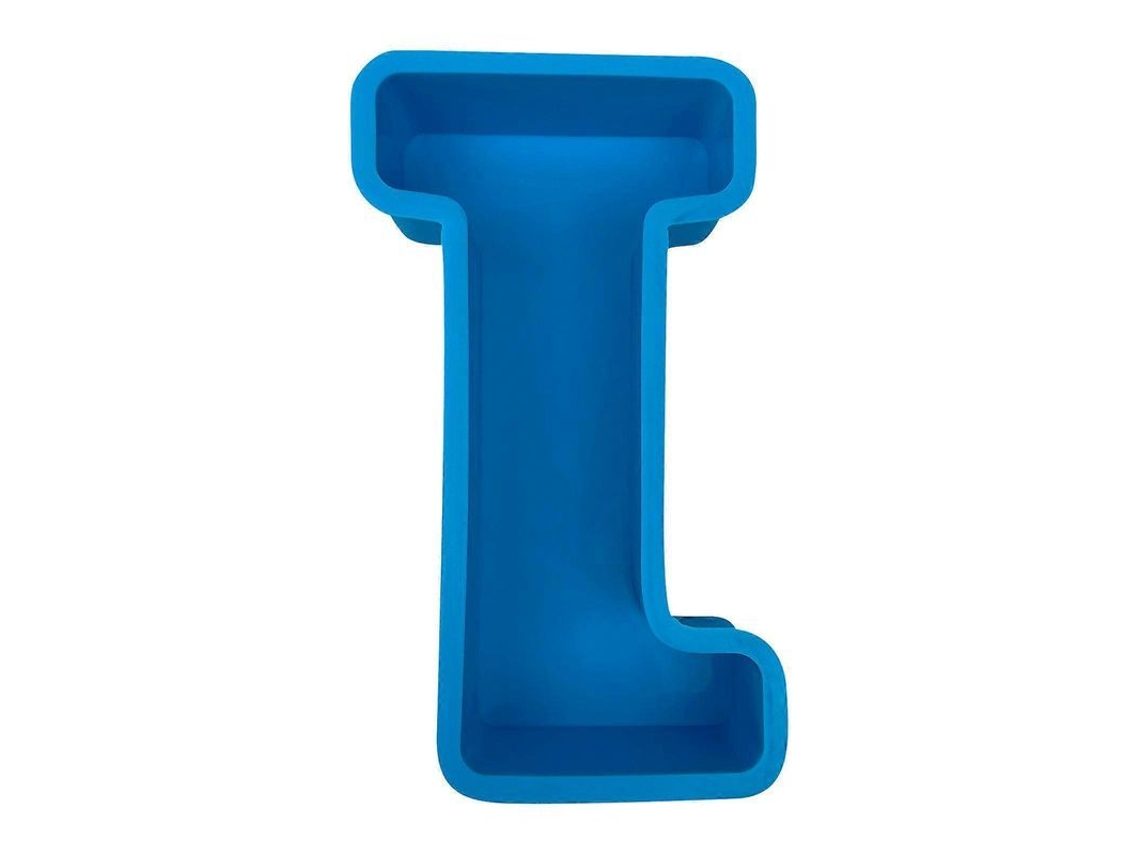 Molde De Letras Do Alfabeto Em 3d Para Bolo Decorativo Cera Sabão Resina Reutilizável Azul J