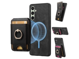 Capa De Couro Retrô Com Suporte Magnético E Divisória Para Samsung Galaxy A56 5g