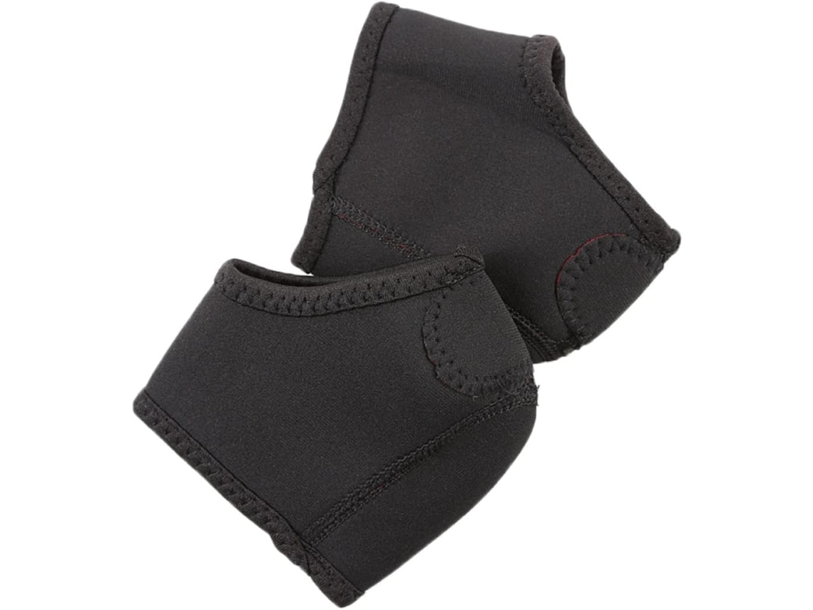 Protetores De Calcanhar Neoprene Duas Peças, Pretos, Tamanho P