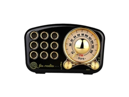 Caixa De Som Bluetooth Com Rádio Retrô, Rádio Fm Greadio Vintage Com Graves Potentes E Volume Alto. Olysi Shop