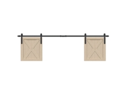 Vidaxl Kit P/ Porta De Armário Deslizante 183 Cm Aço Carbono