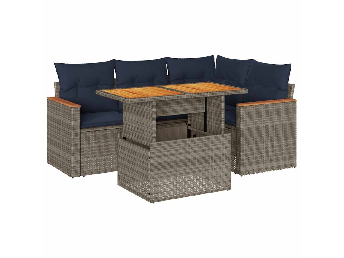 Garden Sofa Set, Garden Sofa Sets Vidaxl Cinzeto Rattan / Vime (n/a)