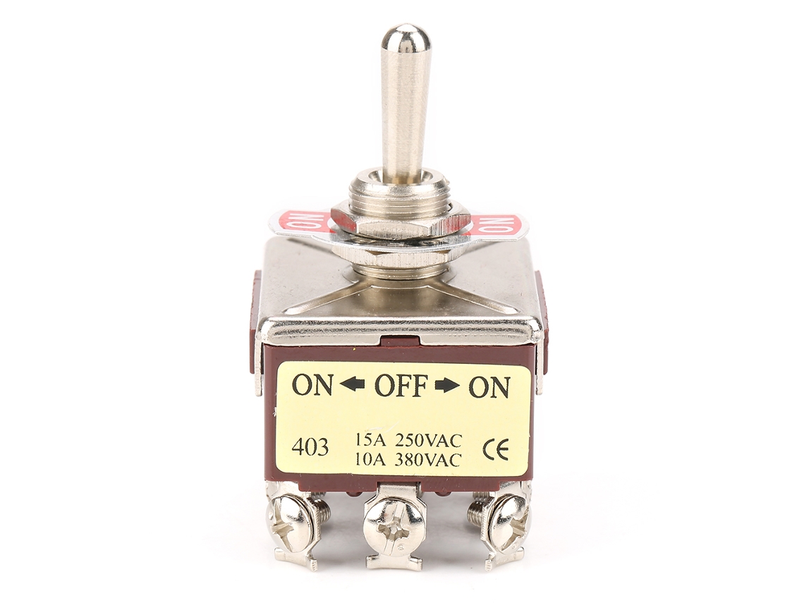 Interruptor De Palanca De 3 Posiciones On/off/on 4pdt 12 Pines 12mm 15a/250vac 10a/380vac