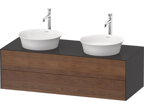 DURAVIT White Tulip móvel de casa de banho suspenso na parede Largura 1300 X Profundidade 550Mm com 2 Gavetas com Tecnologia \Tip-On\ Wt4988B