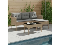Vidaxl Conjunto De Sofá De Jardim 2 Unid. Vime Pe