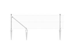 Conjunto 1 Painéis De Cerca Vidaxl Prateado Aço (10 X 0,8 M)