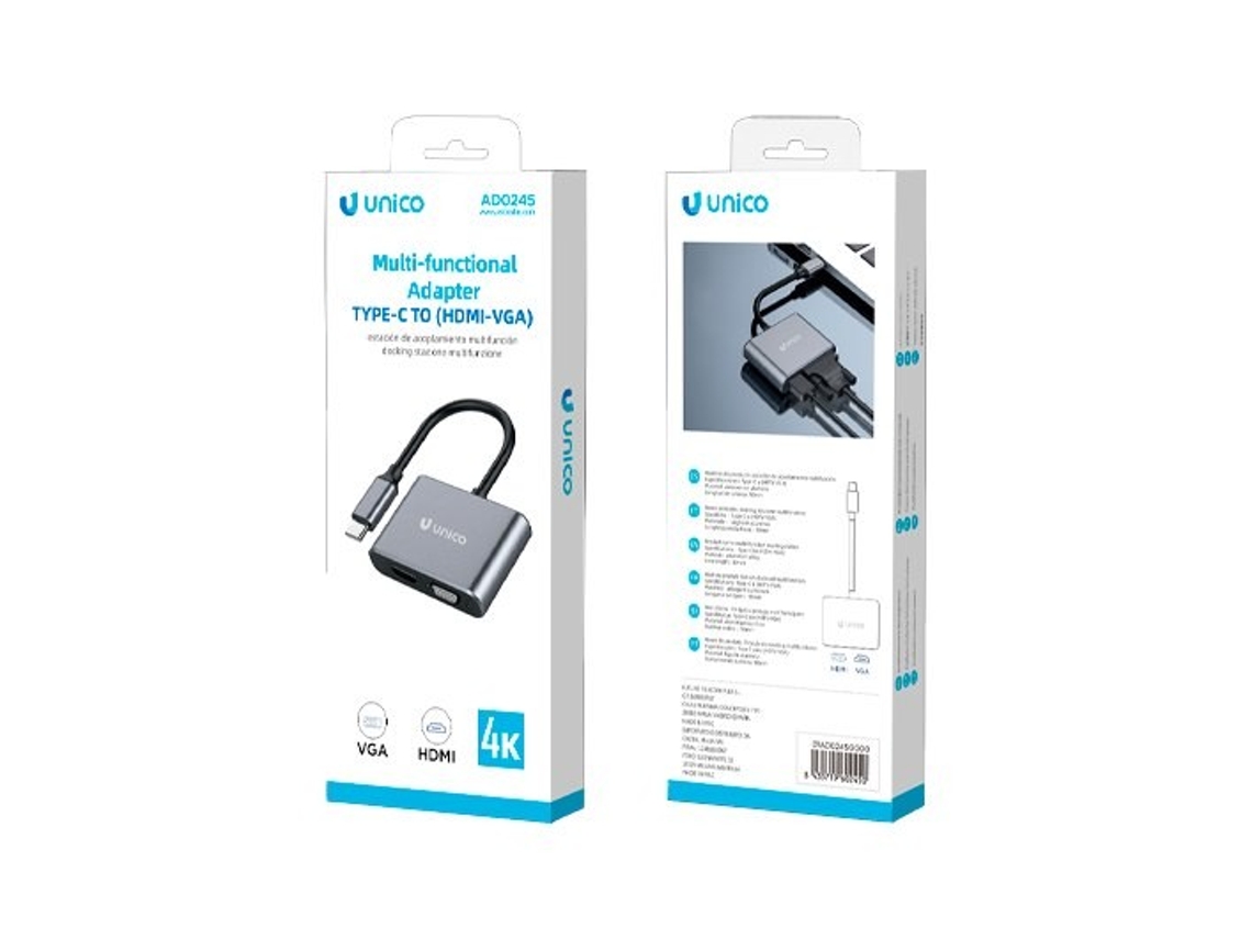 Adaptador Unico Usb Tipo A Hdmi Y Vga (c)