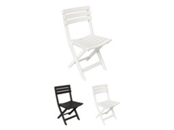 Silla Birki Plegable 44cm X 41cm X 78cm | Asiento Y Respaldo Ergonómicos | Jardín, Playa, Terraza, Patio. Balcón Blanco Pack 4 Uds