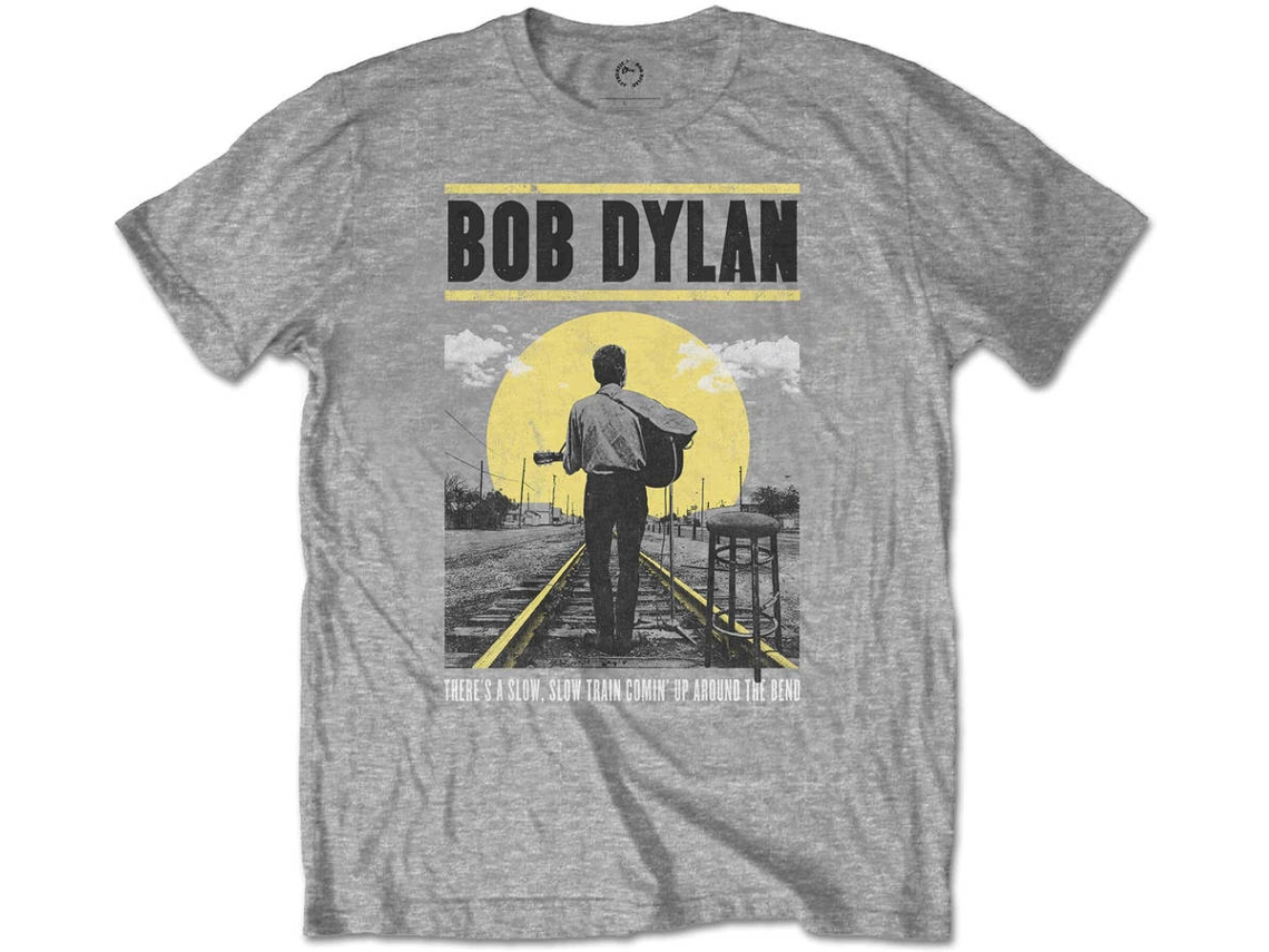 T-Shirt BOB DYLAN Slow Train Cinzenta M