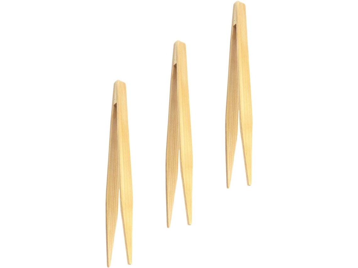 Conjunto De 3 Pinças Bambu Para Pão Alipis Com Cabos Ergonômicos Antiderrapantes, Acessórios De Cozinha Úteis Para