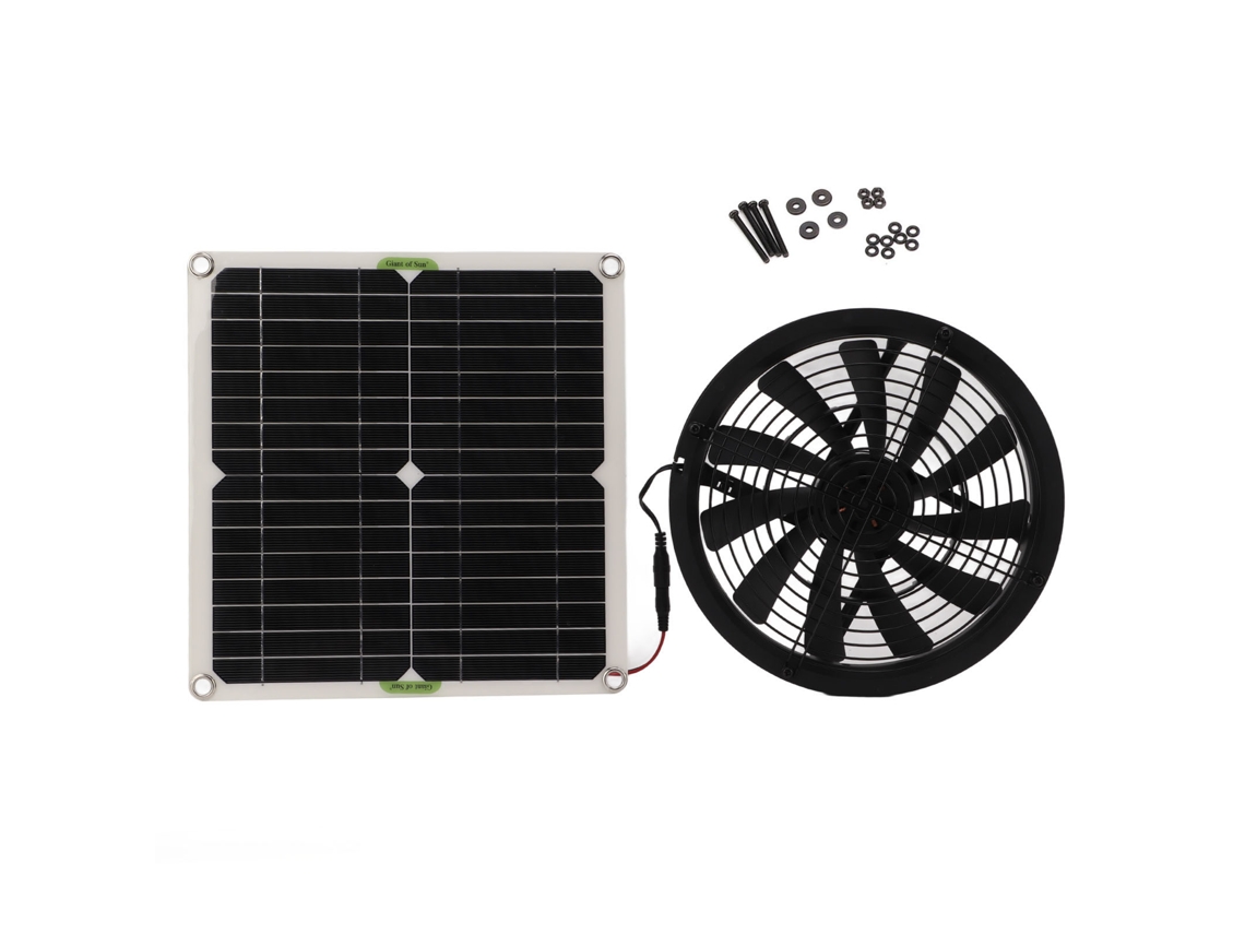 Ventilador com Painel Solar 10 polegadas 100 W para Trailers Iates e Banheiros BRILVIBERA