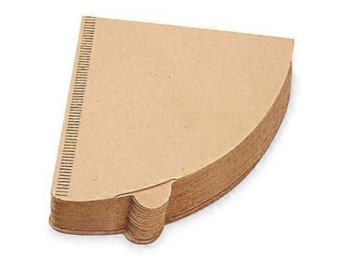 Filtros de café de papel natural, pacote com 100 unidades, compatíveis com cafeteiras V60 e Slowmoose.
