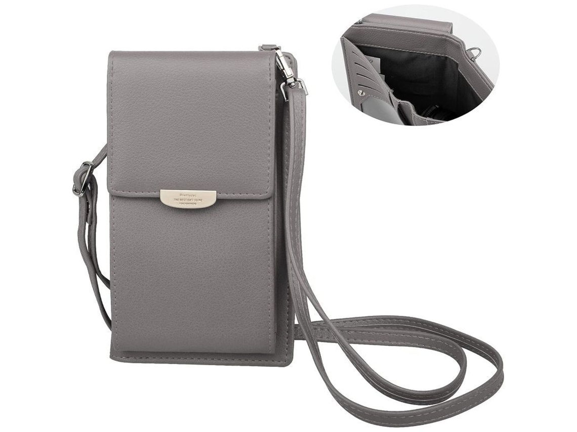 2026 bolsa Messenger Mini para Mujer com Ranhura para Cartões e Carteira Cinza 18x11x4.2cm