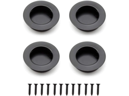 Alças Redondas Recessadas De Aço Inox 40mm, Alças De Porta Deslizante Preta Para Gavetas, Armários E Móveis Personalizados