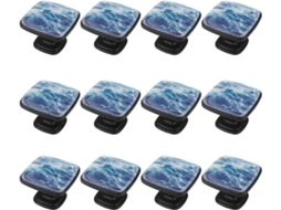 Puxadores Quadrados Para Gavetas De Cômoda, Puxadores Para Armários De Cozinha, 12 Peças, Azul Marinho Oceano, Puxadores