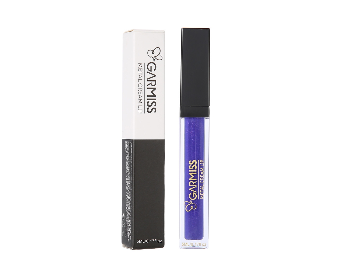 Labial Líquido De Brillo Metalizado Glitter 5ml Largo Duración No Pegajoso Chocolate Oscuro