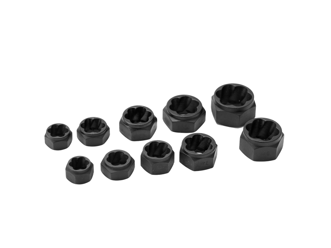 Conjunto De 10 Ferramentas Laxiscreed Para Extração De Parafusos E Porcas Danificadas Ou Enferrujadas