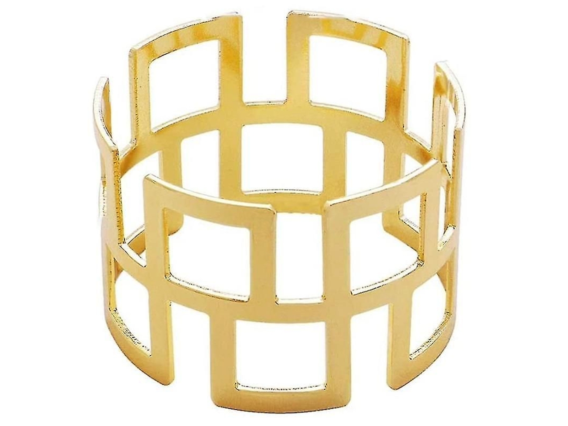 Anel de guardanapo dourado Nova Line, 4 peças, festa e mesa | S/MARCA